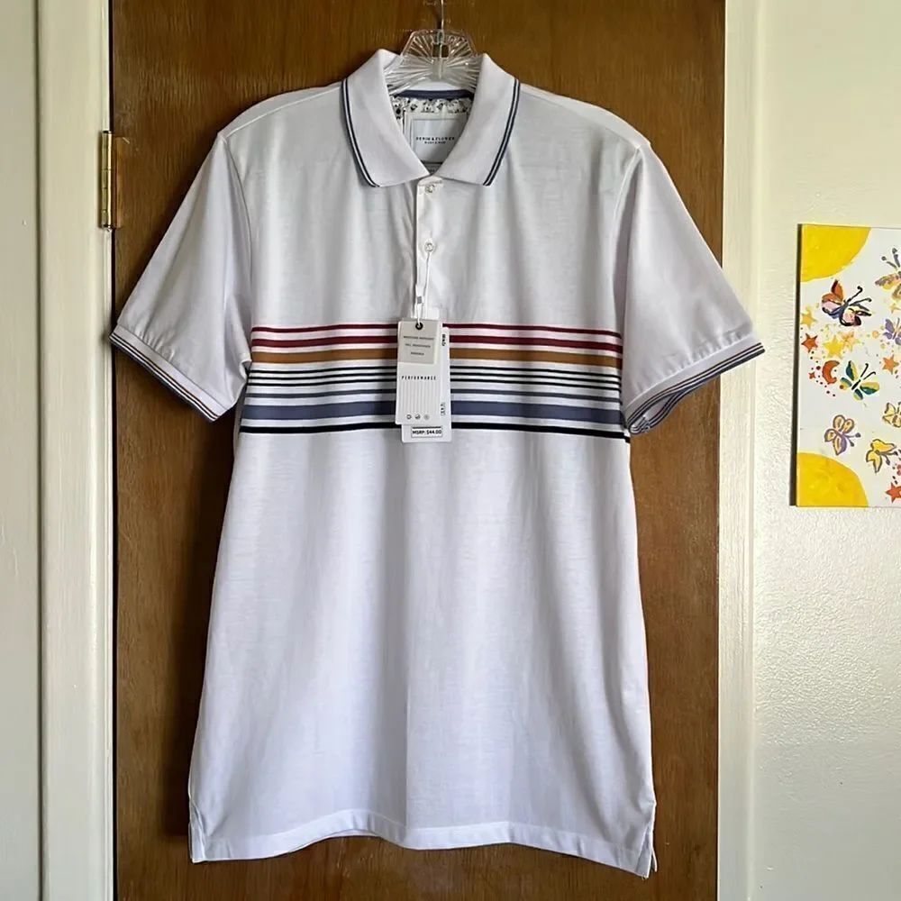 Denim & Flower Performance Polo - Picture 1 of 11